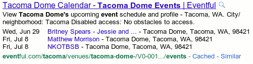 Google example of an event